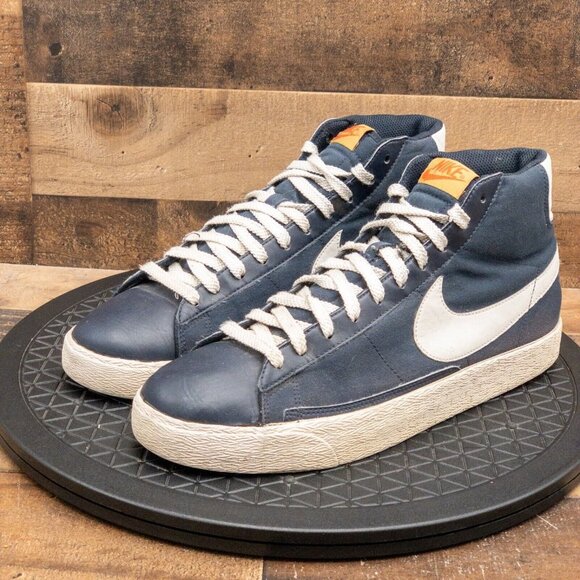 Nike Other - NIKE BLAZER HIGH MENS ATHLETIC SHOES RETRO SNEAKERS BLUE CANVAS SKATE SIZE 11.5